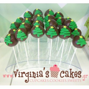 Christmas tree cake pops