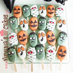 Halloween cake sicles