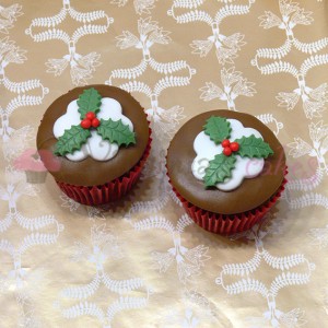 Χριστουγεννιάτικα cupcakes γκι